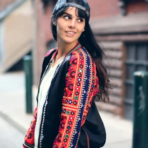 💥Free People Embellished Baseball Jacket